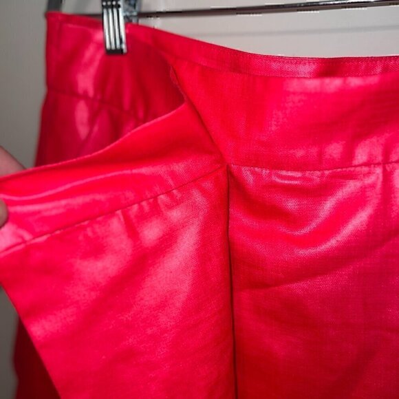 DIANE VON FURSTENBERG DVF Shimmer Coral Pink Wrap Tie Sheen Shorts US 6 - Picture 9 of 9